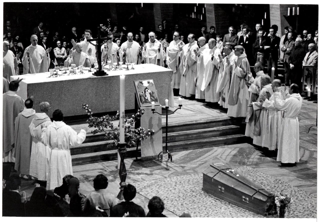 Messe des funérailles de Jacques Maritain, Rangueil, 1973