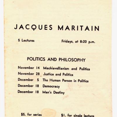 The New School for Social Research, 27 octobre 1941