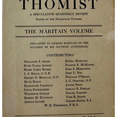The Maritain Volume in The thomist (Janvier 1943)